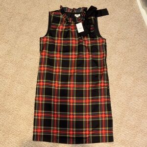 J. Crew women’s holiday Plaid Dress in Red and Black new with tag